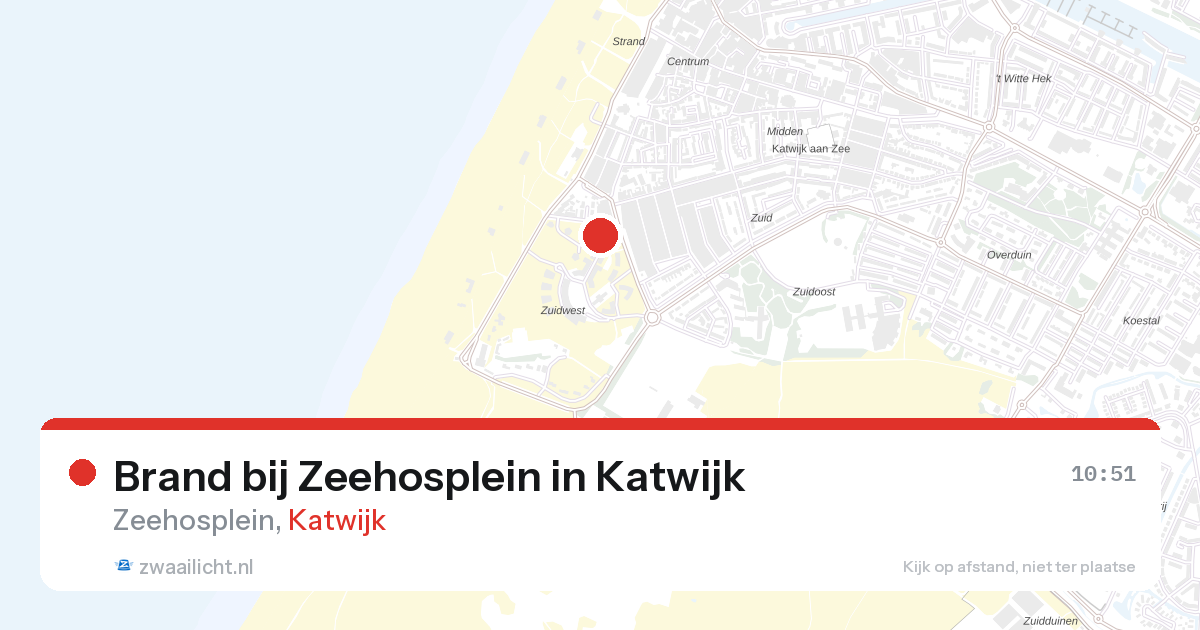 Brand bij Zeehosplein in Katwijk — 3 mrt 2026