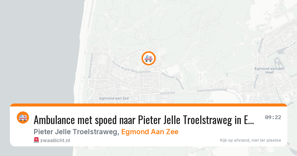 Ambulance met spoed naar Pieter Jelle Troelstraweg in Egmond Aan Zee — 19 apr 2026