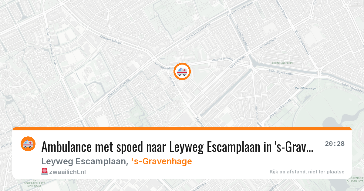 Ambulance met spoed naar Leyweg Escamplaan in 's-Gravenhage — 8 feb 2026