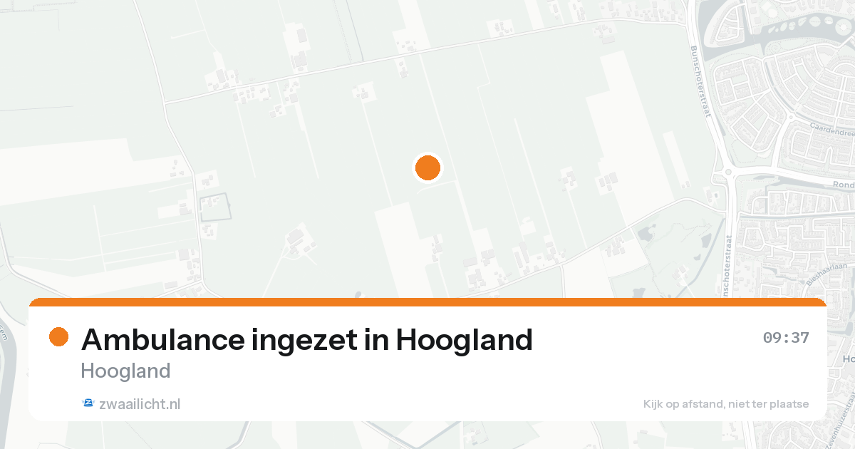 Ambulance ingezet in Hoogland — 16 aug 2026