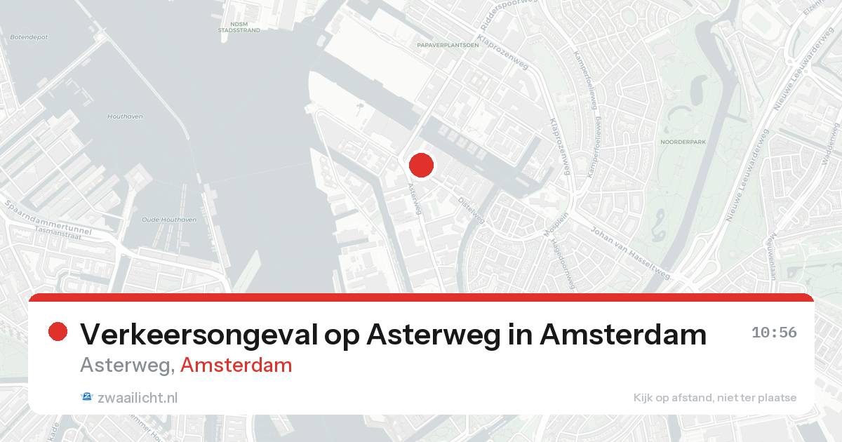 Verkeersongeval op Asterweg in Amsterdam — 16 aug 2026