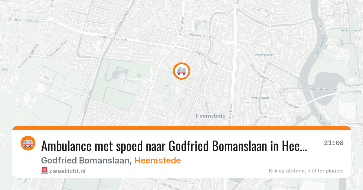 Ambulance met spoed naar Godfried Bomanslaan in Heemstede — 7 apr 2026
