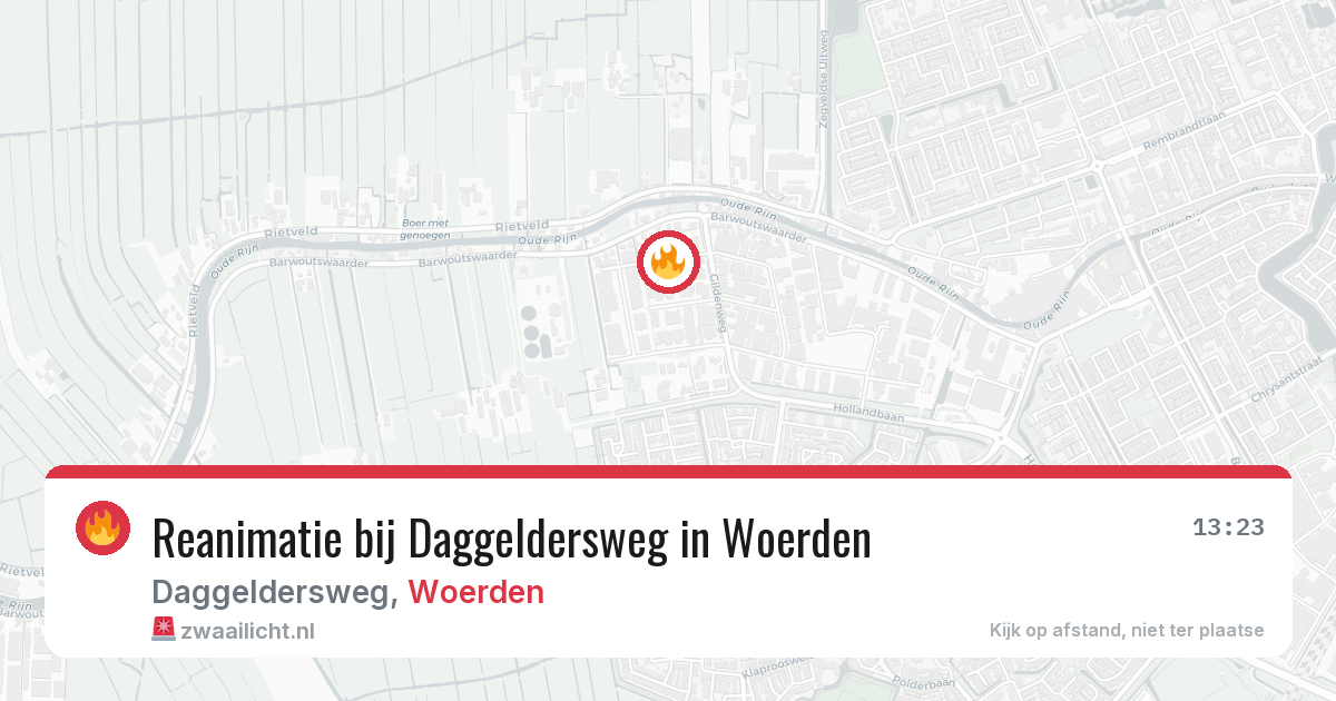 Reanimatie bij Daggeldersweg in Woerden — 5 jun 2026