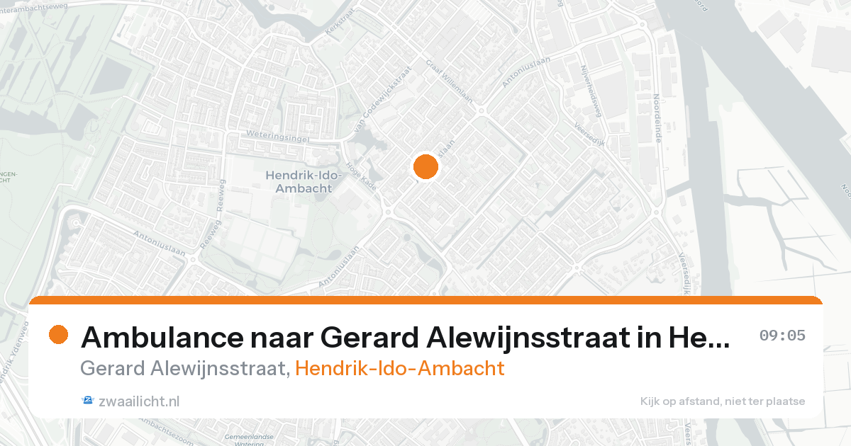 Ambulance naar Gerard Alewijnsstraat in Hendrik-Ido-Ambacht — 16 aug 2026