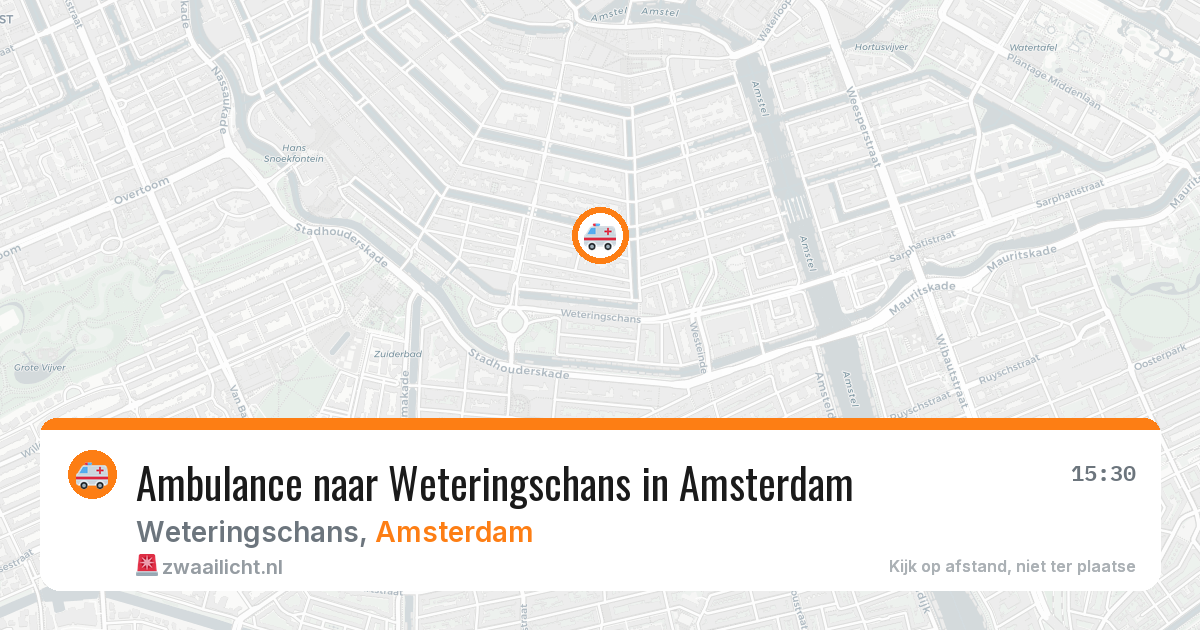 Ambulance naar Weteringschans in Amsterdam — 22 jun 2026