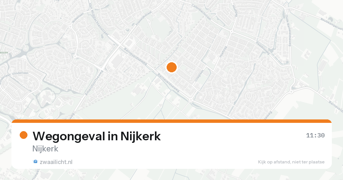 Wegongeval in Nijkerk — 23 aug 2026