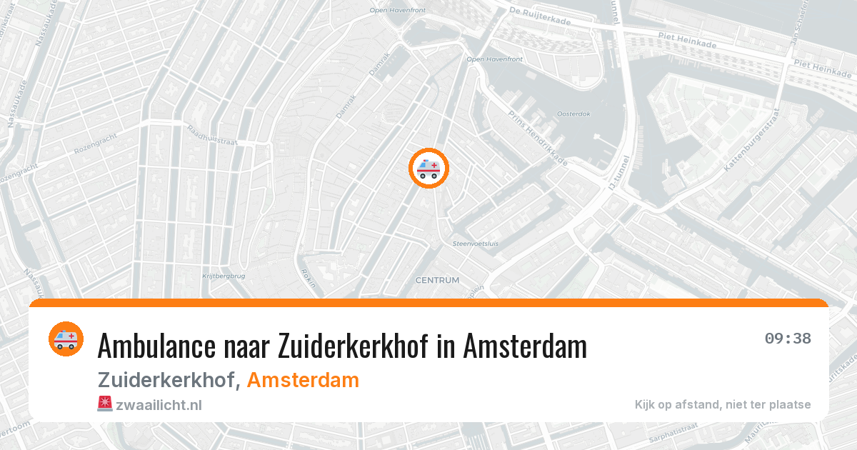 Ambulance naar Zuiderkerkhof in Amsterdam — 9 mrt 2026