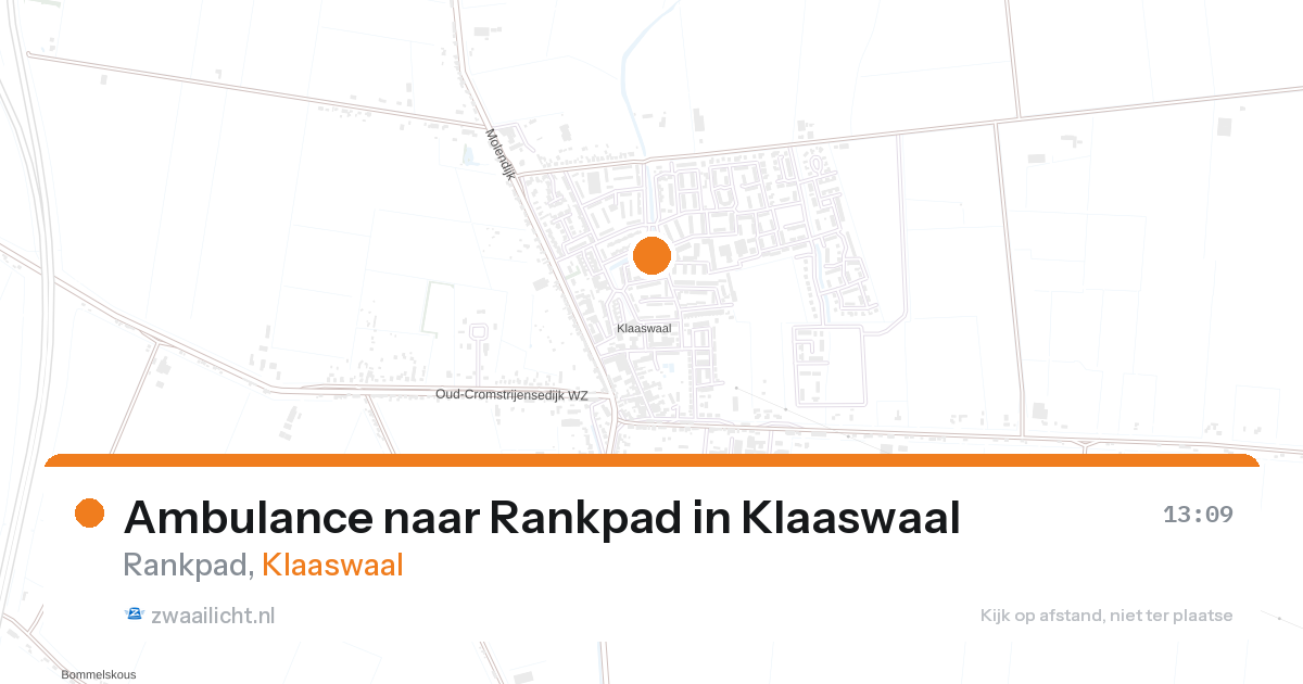Ambulance naar Rankpad in Klaaswaal — 28 aug 2026