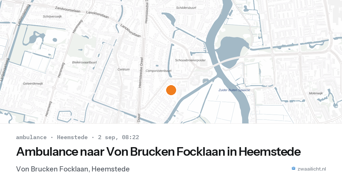 Ambulance naar Von Brucken Focklaan in Heemstede — 2 sep 2026