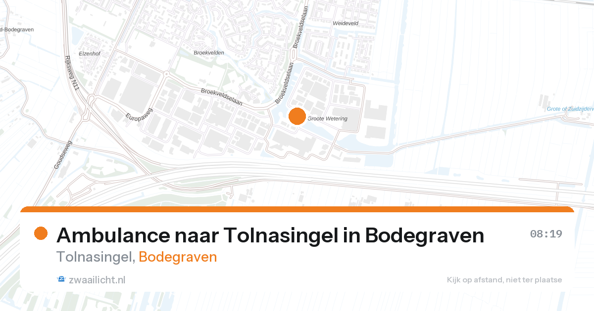 Ambulance naar Tolnasingel in Bodegraven — 18 mei 2026