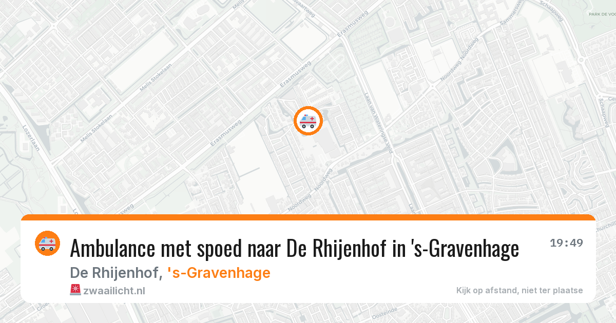 Ambulance met spoed naar De Rhijenhof in 's-Gravenhage — 19 mei 2026