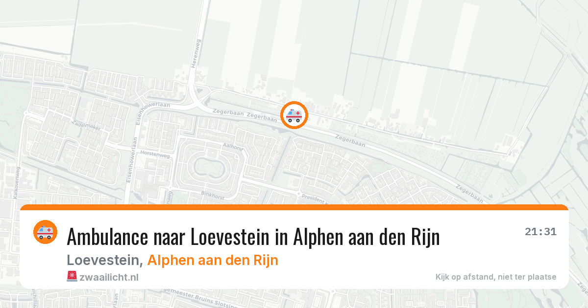 Ambulance naar Loevestein in Alphen aan den Rijn — 10 aug 2026