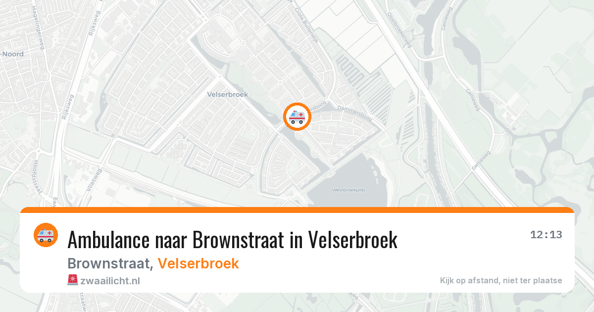 Ambulance naar Brownstraat in Velserbroek — 8 feb 2026