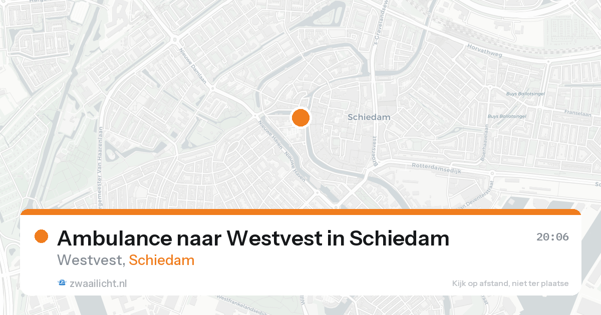 Ambulance naar Westvest in Schiedam — 25 aug 2026