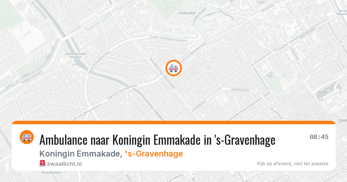 Ambulance naar Koningin Emmakade in 's-Gravenhage — 14 aug 2026