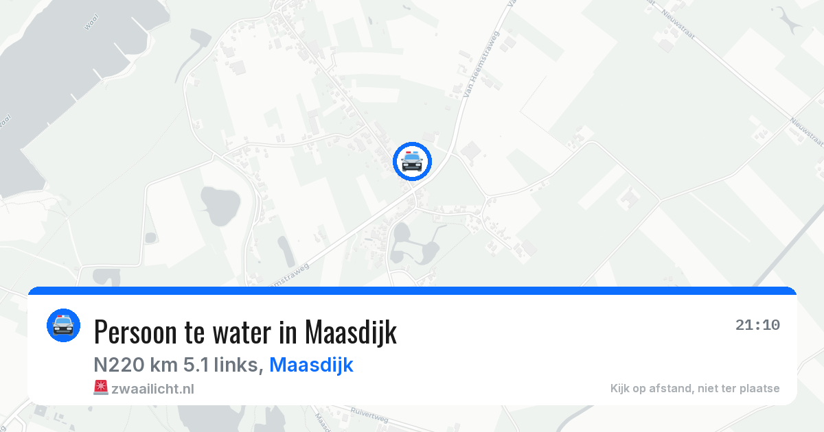 Persoon te water in Maasdijk — 18 apr 2026