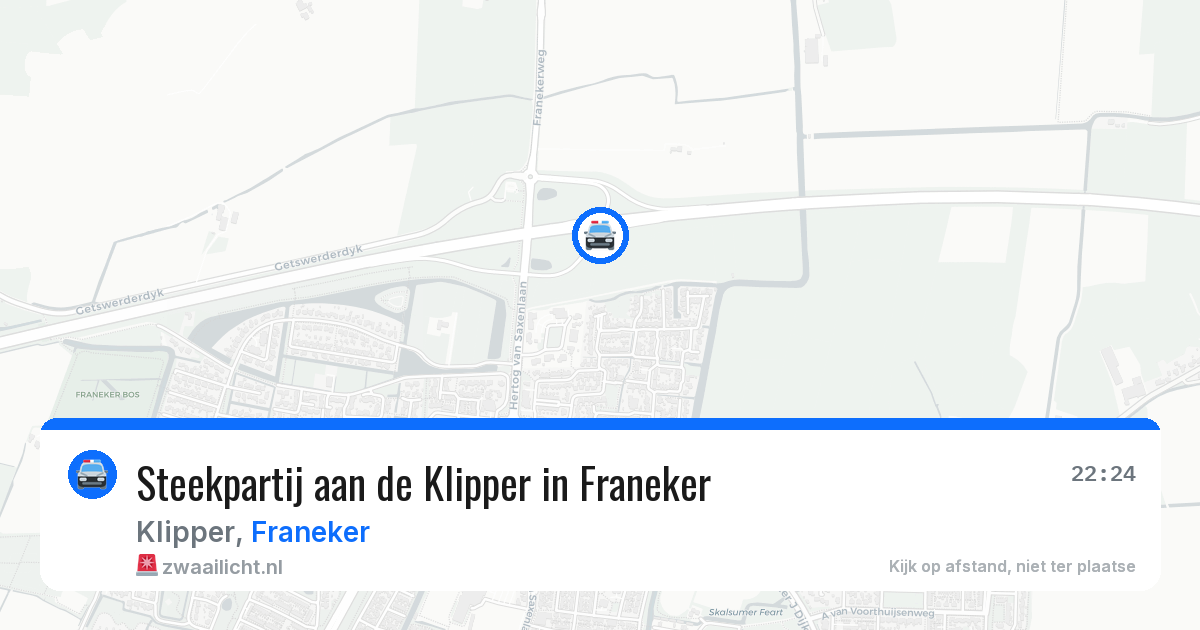 Steekpartij aan de Klipper in Franeker — 18 mrt 2026