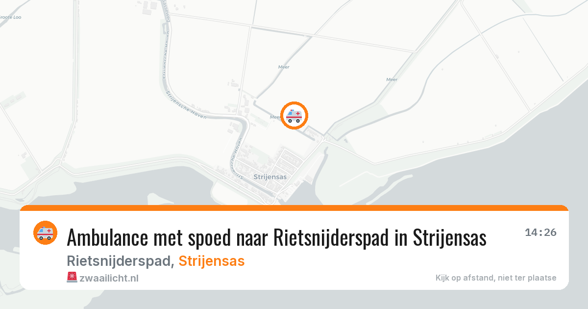 Ambulance met spoed naar Rietsnijderspad in Strijensas — 28 apr 2026