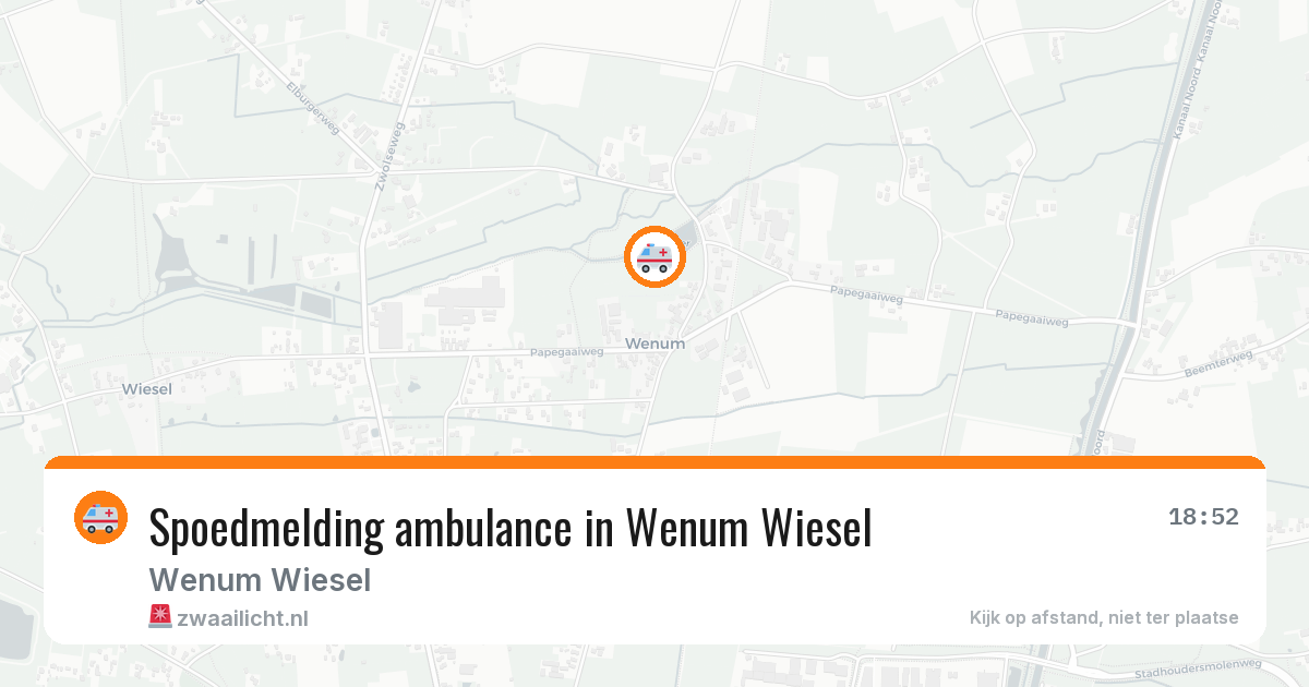 Spoedmelding ambulance in Wenum Wiesel — 21 mei 2026