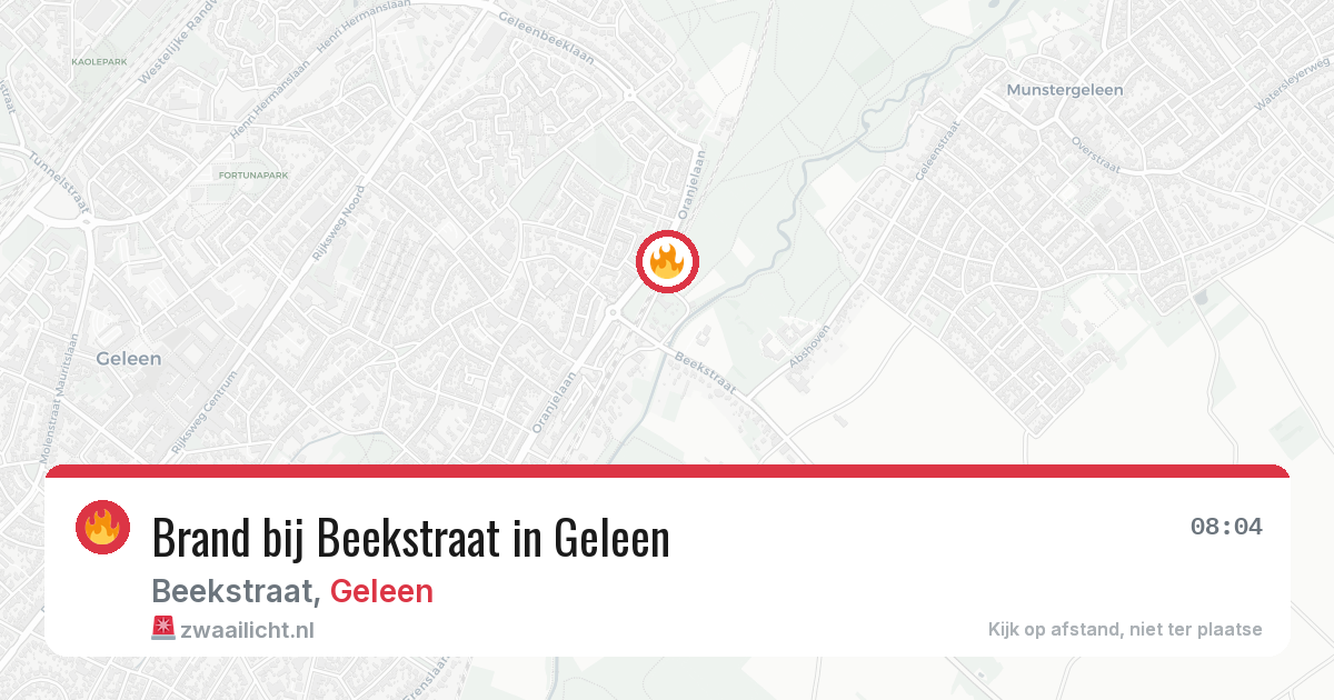 Brand bij Beekstraat in Geleen — 6 apr 2026