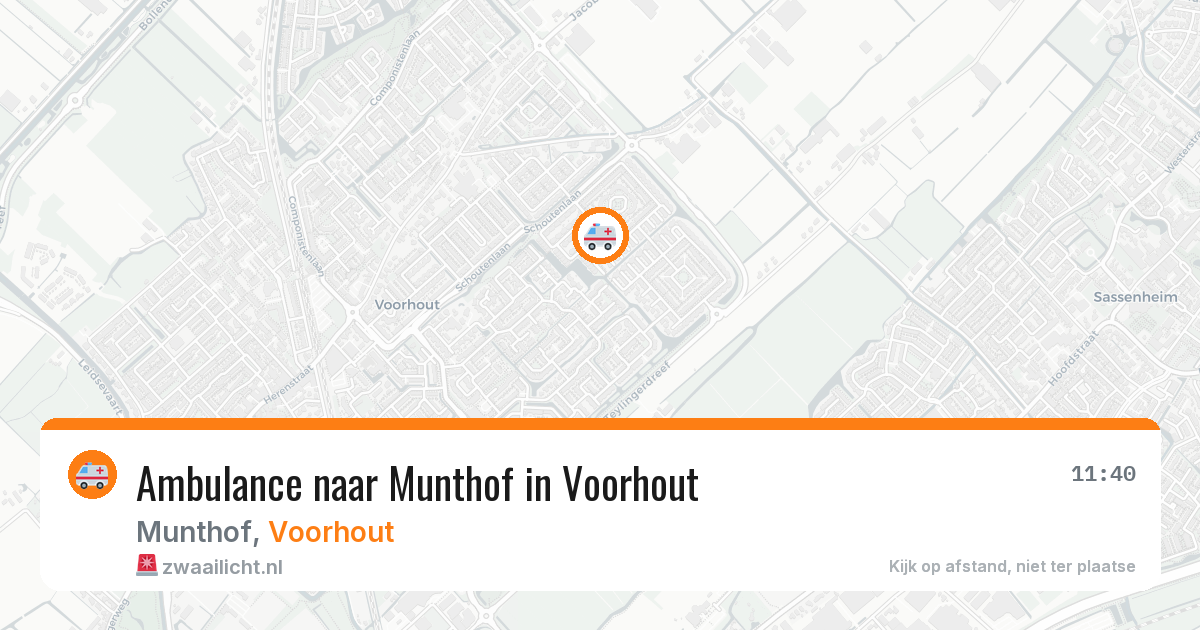 Ambulance naar Munthof in Voorhout — 7 aug 2026