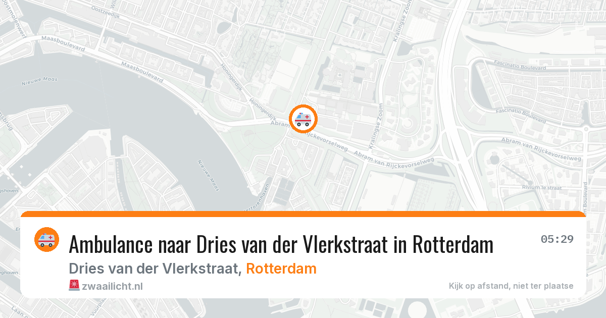 Ambulance naar Dries van der Vlerkstraat in Rotterdam — 16 jul 2026
