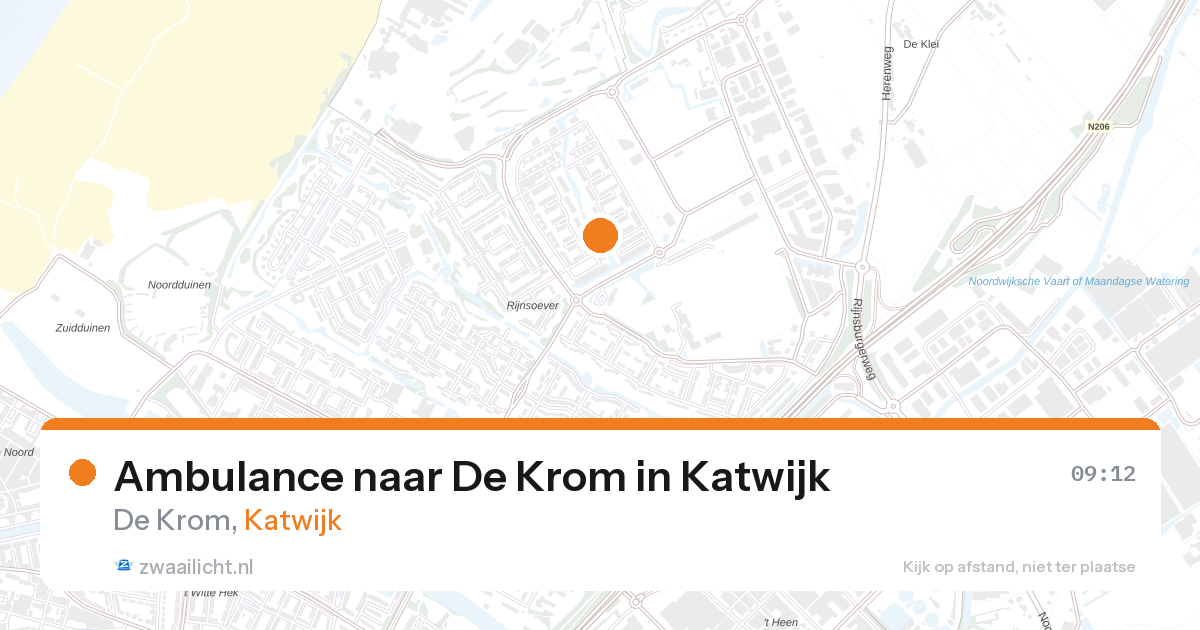 Ambulance naar De Krom in Katwijk — 16 mei 2026