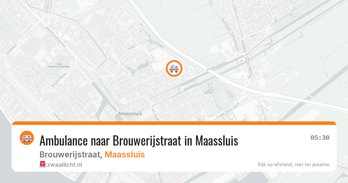 Ambulance naar Brouwerijstraat in Maassluis — 18 mrt 2026