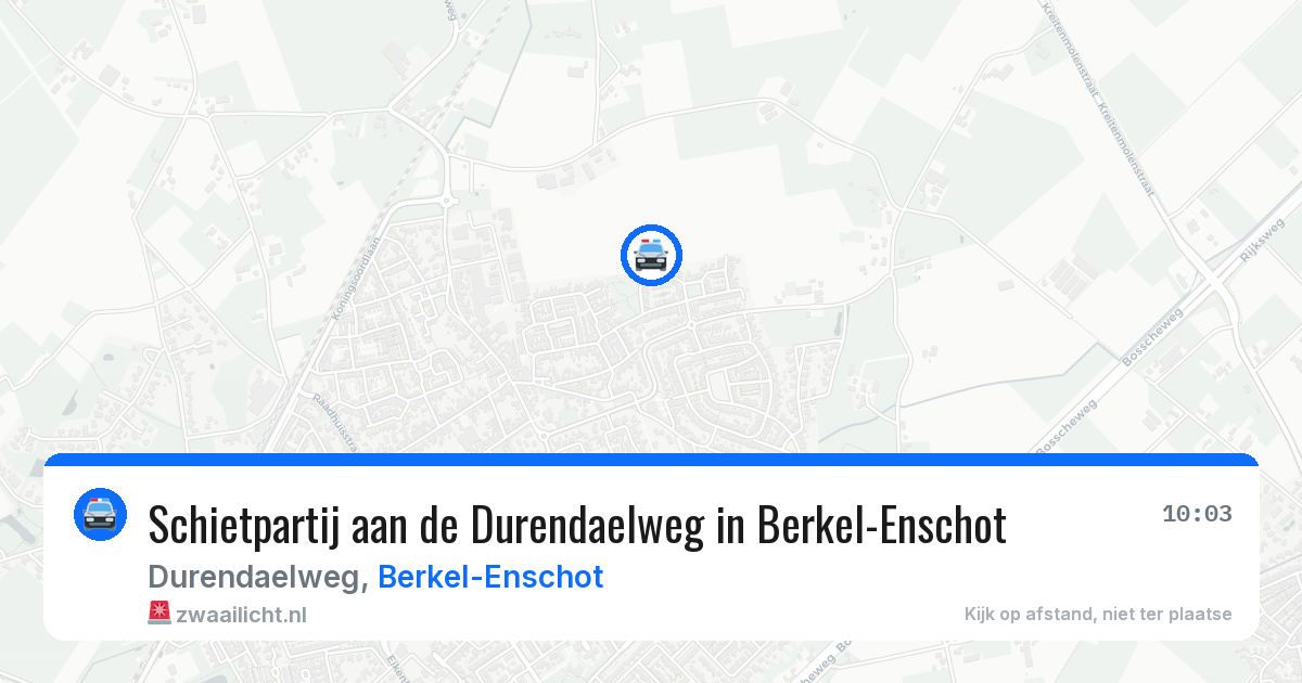 Schietpartij aan de Durendaelweg in Berkel-Enschot — 7 jun 2026