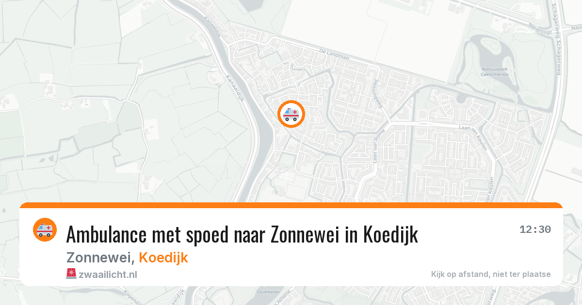 Ambulance met spoed naar Zonnewei in Koedijk — 12 jun 2026