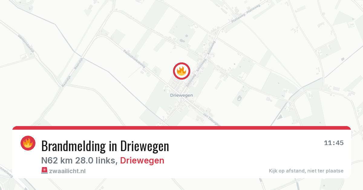 Brandmelding in Driewegen — 2 jul 2026