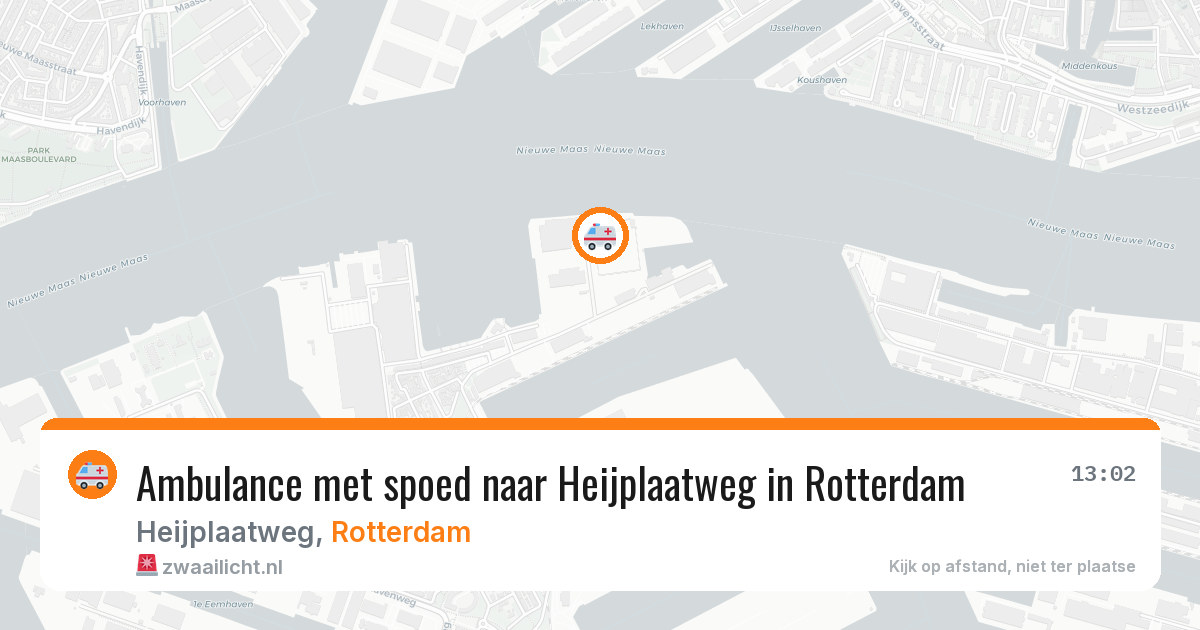 Ambulance met spoed naar Heijplaatweg in Rotterdam — 26 jun 2026