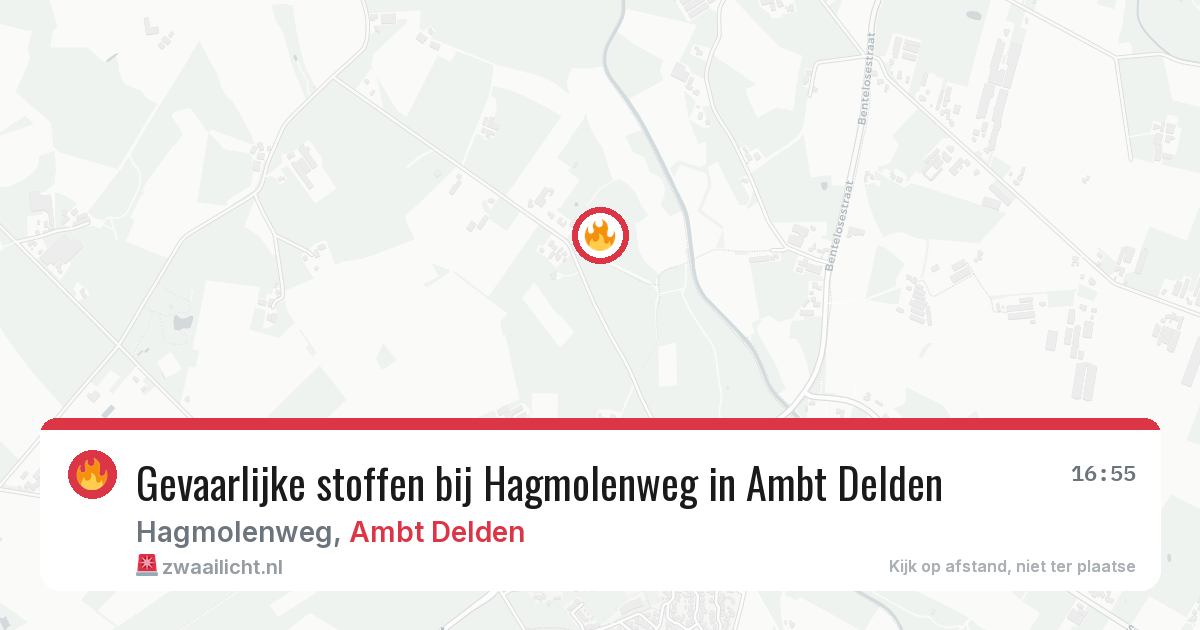 Gevaarlijke stoffen bij Hagmolenweg in Ambt Delden — 7 aug 2026