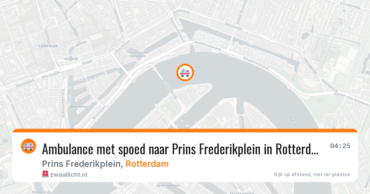Ambulance met spoed naar Prins Frederikplein in Rotterdam — 9 jun 2026