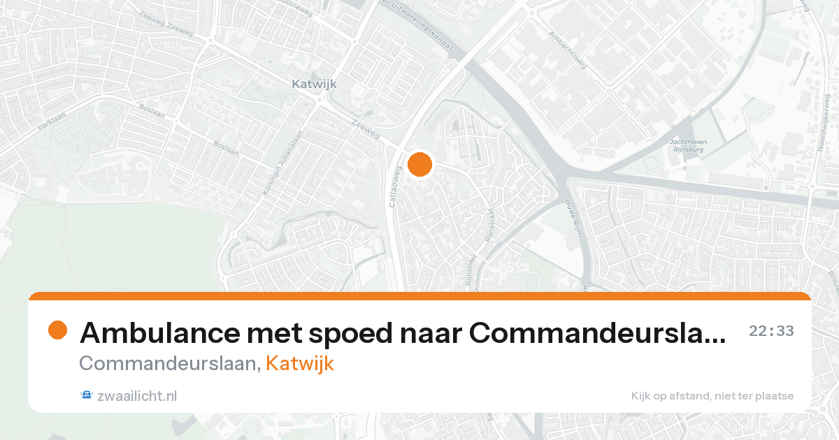 Ambulance met spoed naar Commandeurslaan in Katwijk — 21 aug 2026
