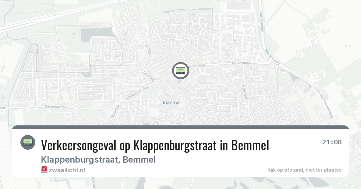 Verkeersongeval op Klappenburgstraat in Bemmel — 4 jun 2026