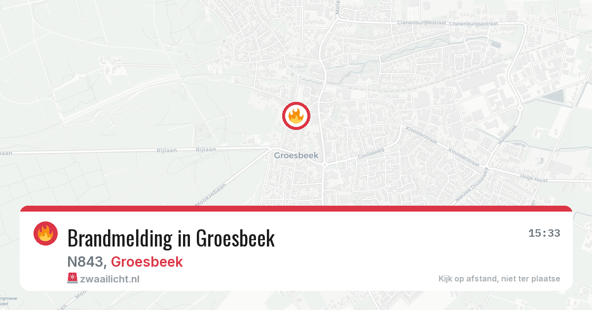 Brandmelding in Groesbeek — 15 jul 2026