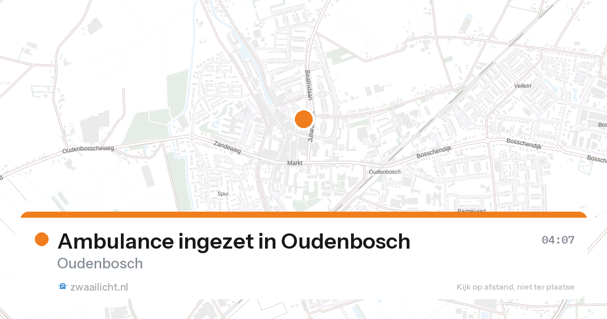 Ambulance ingezet in Oudenbosch — 28 mrt 2026