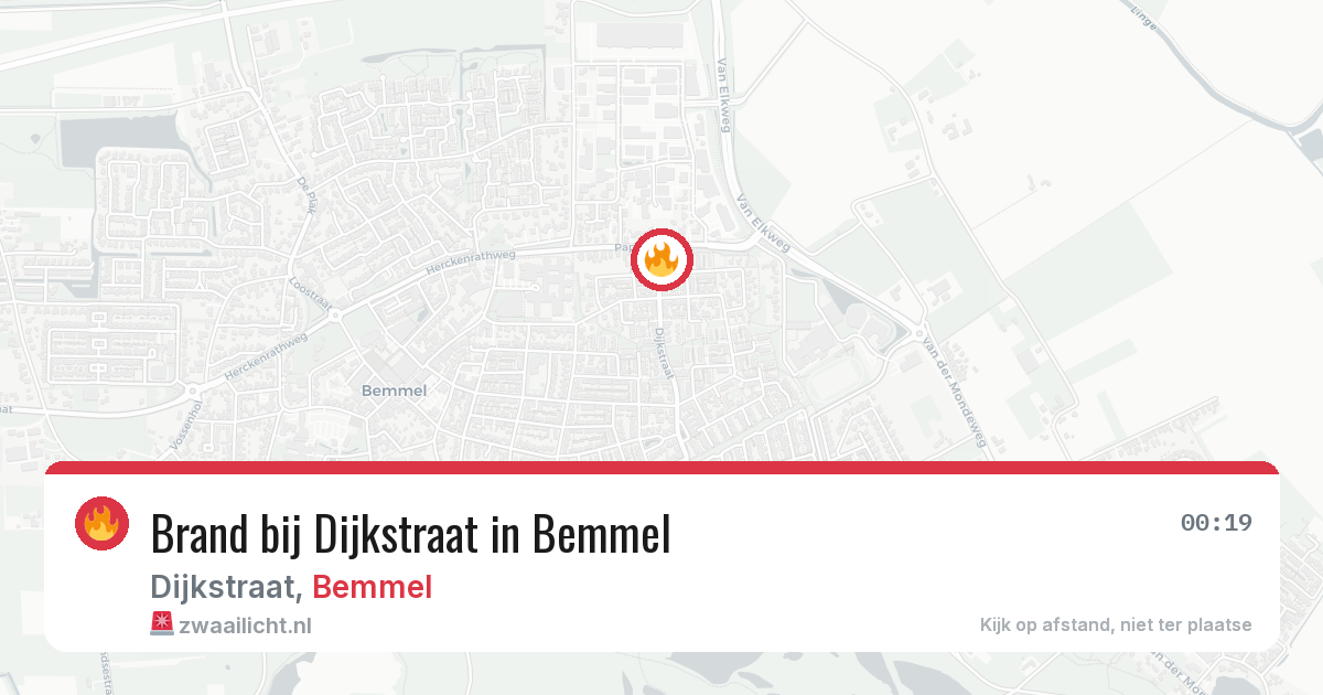 Brand bij Dijkstraat in Bemmel — 29 jul 2026