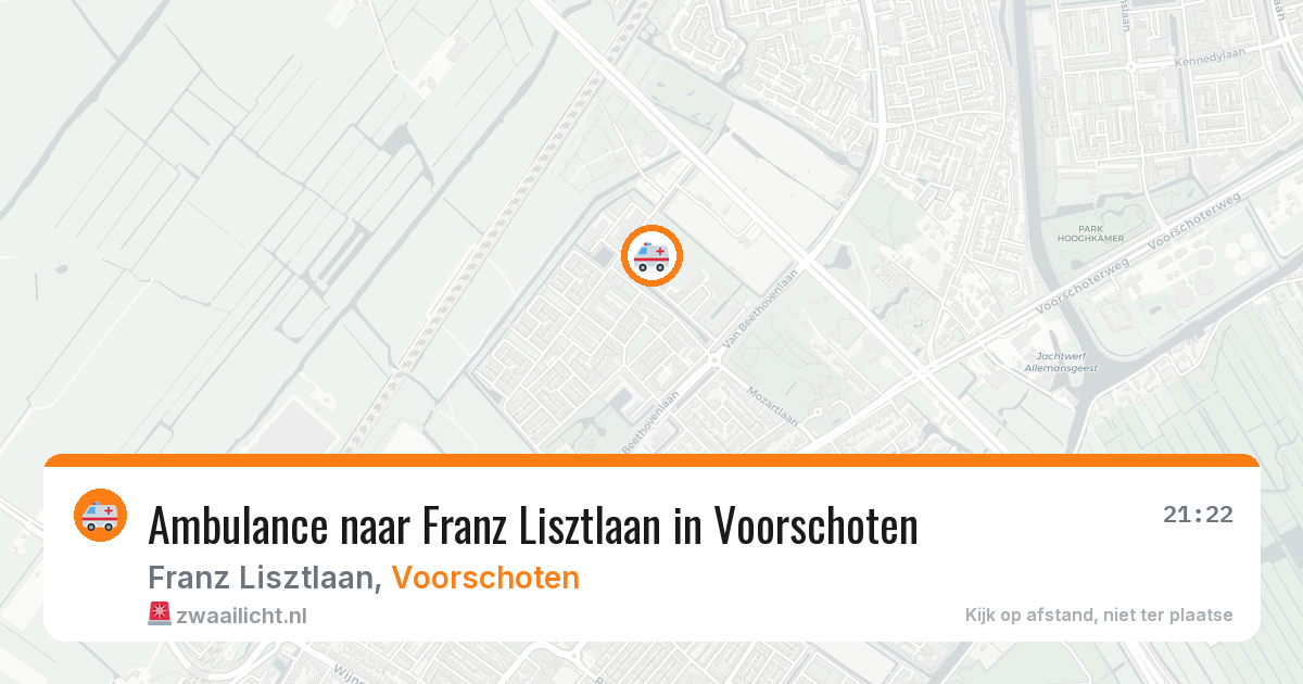 Ambulance naar Franz Lisztlaan in Voorschoten — 9 apr 2026