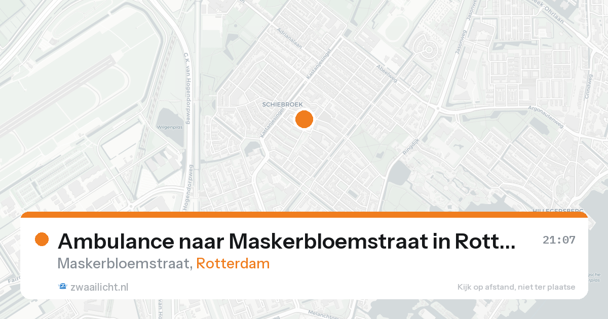 Ambulance naar Maskerbloemstraat in Rotterdam — 19 aug 2026