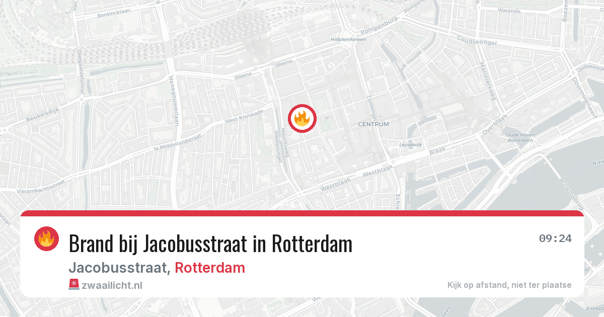 Brand bij Jacobusstraat in Rotterdam — 28 jun 2026