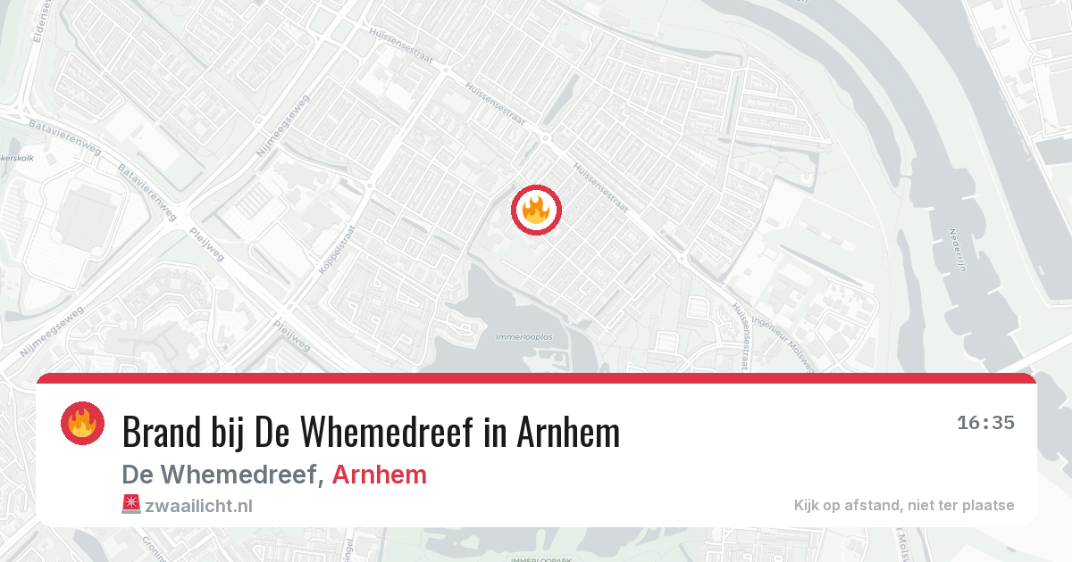 Brand bij De Whemedreef in Arnhem — 5 jul 2026