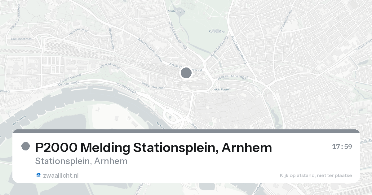P2000 Melding Stationsplein, Arnhem — 18 jun 2026