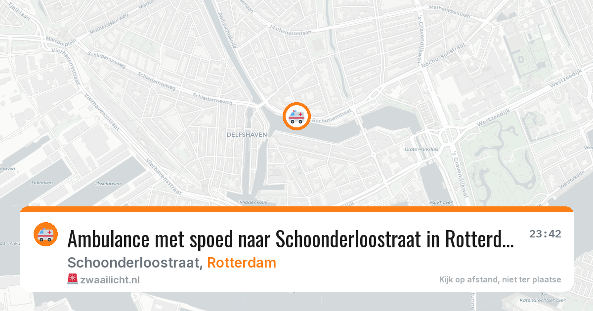 Ambulance met spoed naar Schoonderloostraat in Rotterdam — 21 jun 2026