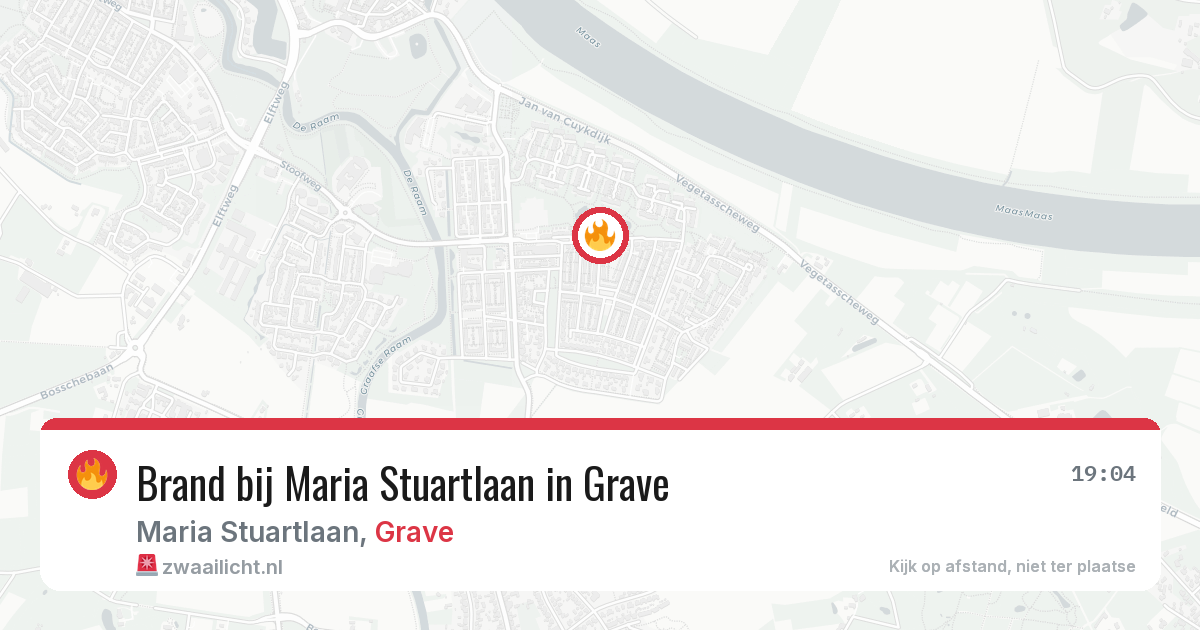 Brand bij Maria Stuartlaan in Grave — 29 jun 2026