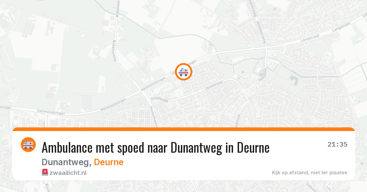 Ambulance met spoed naar Dunantweg in Deurne — 9 apr 2026