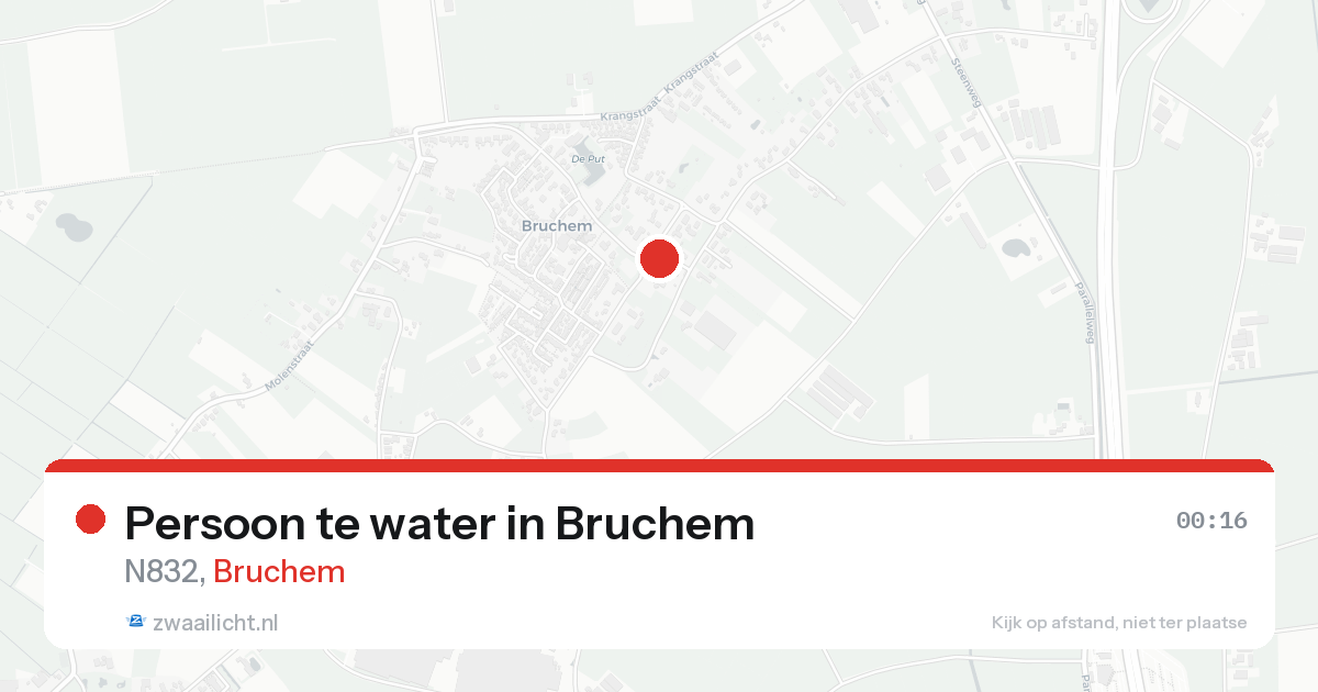 Persoon te water in Bruchem — 16 aug 2026