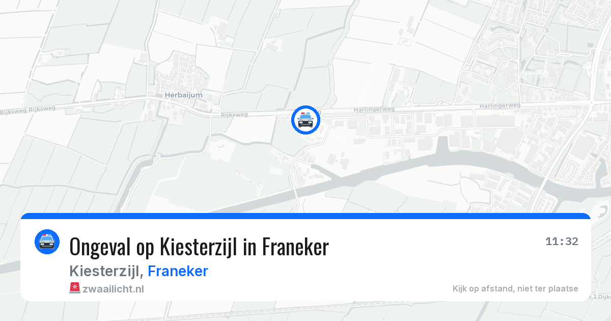 Ongeval op Kiesterzijl in Franeker — 25 mei 2026