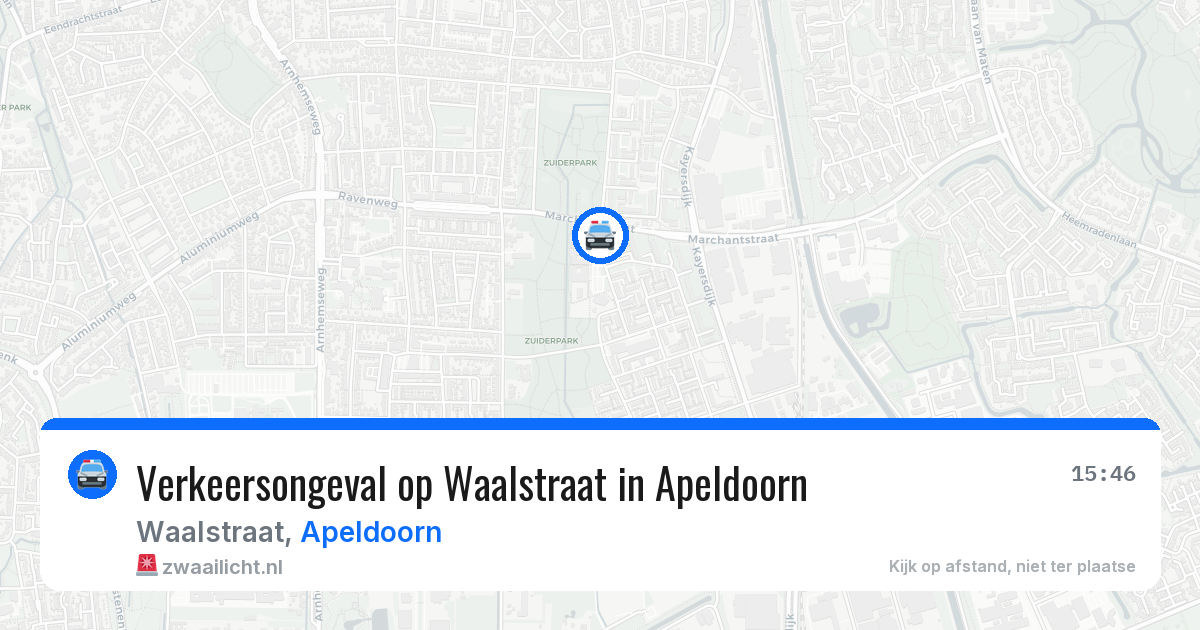 Verkeersongeval op Waalstraat in Apeldoorn — 5 aug 2026